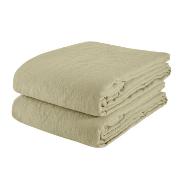 Linen Tablecloth Fennel Green- Couvaloup