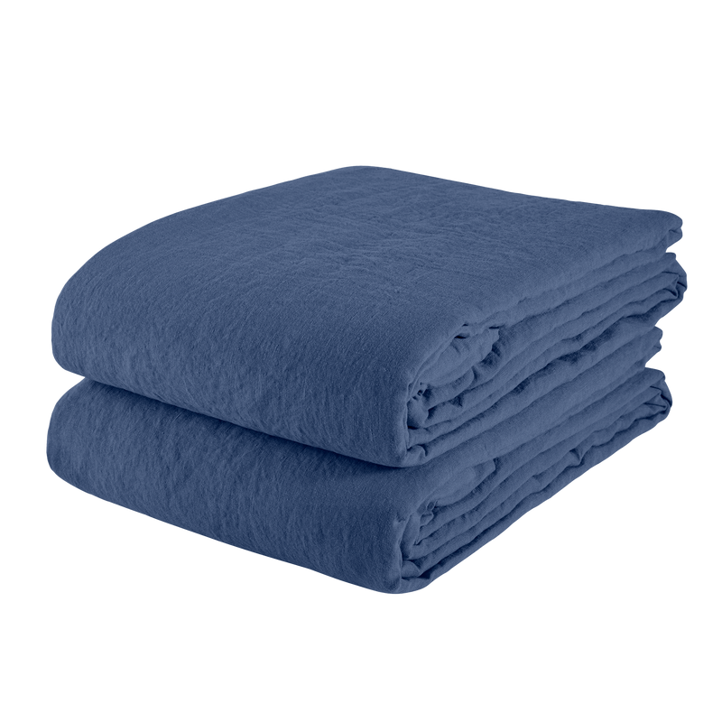 Linen Tablecloth Atlantic Blue - Couvaloup