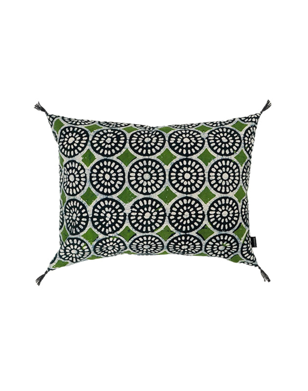 Hand Blockprinted Cotton Cushion Pomelo 40x55 cm