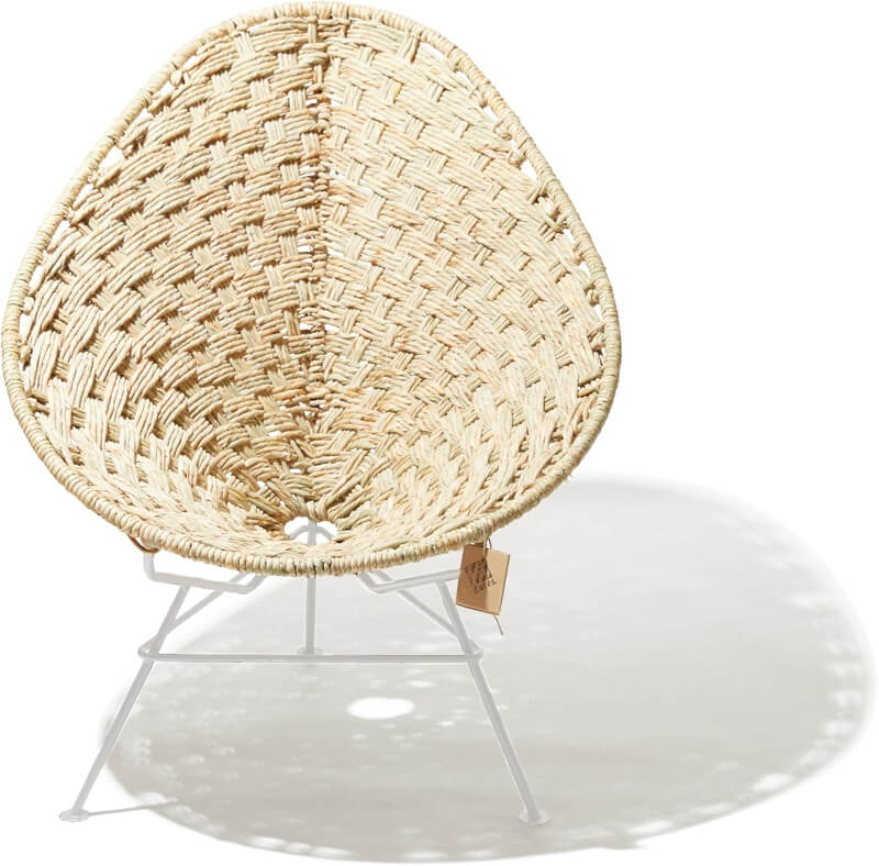 Acapulco Chair in Reed / White Frame
