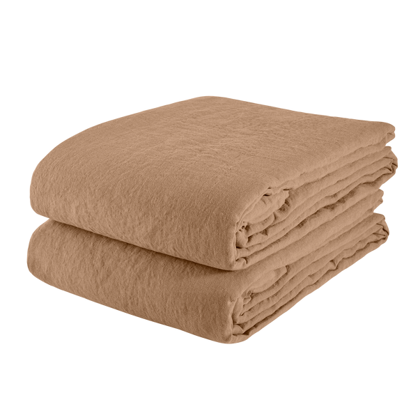 Washed Linen Tablecloth Camel