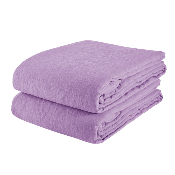Washed Linen Tablecloth Lilac