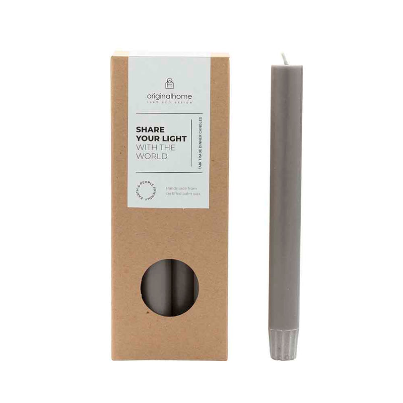 TC0014.62 Dinner Candles Dark Grey